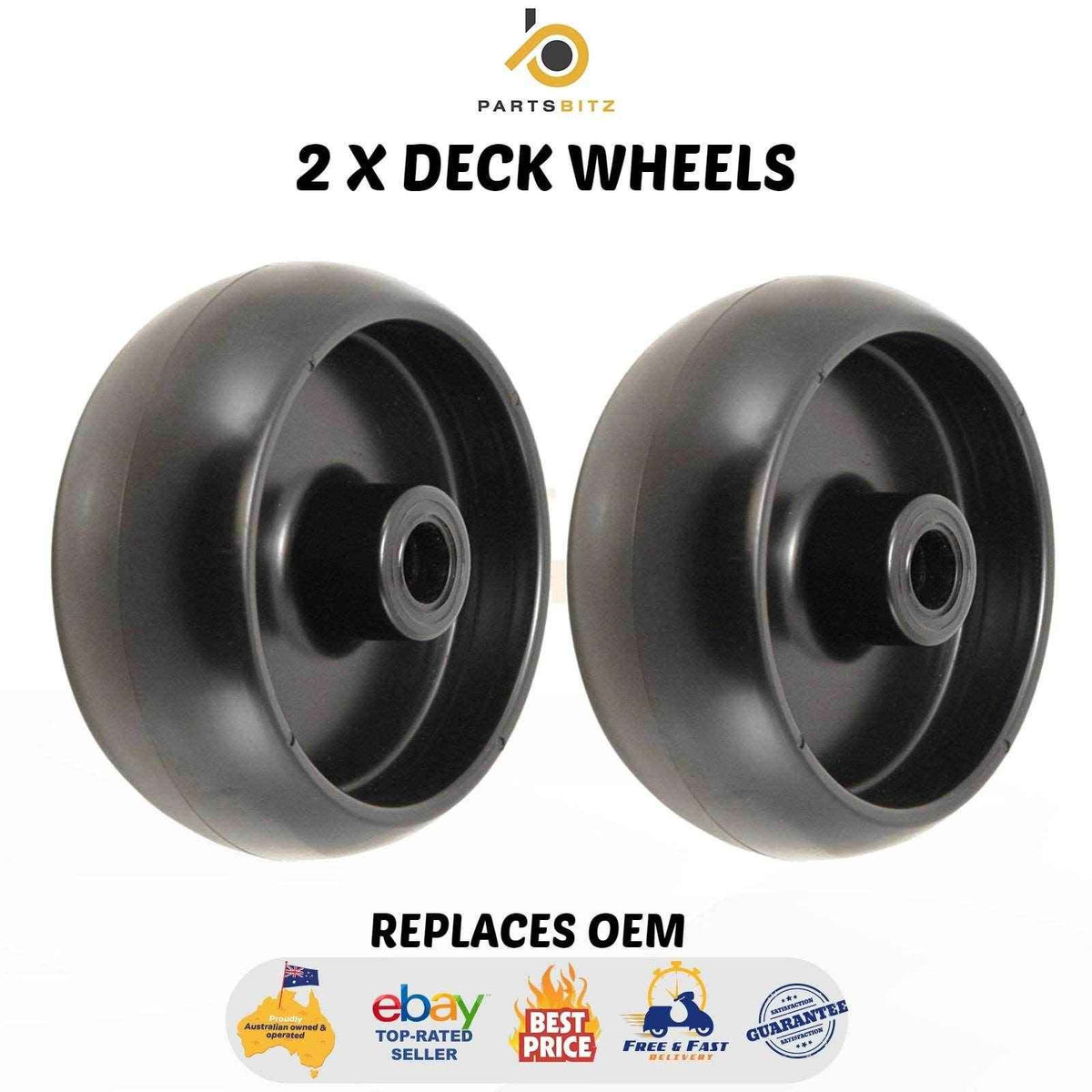 2 X Ride on Mower Deck Wheel Fits Selected John Deere Mowers GX10168 - Parts bitz
