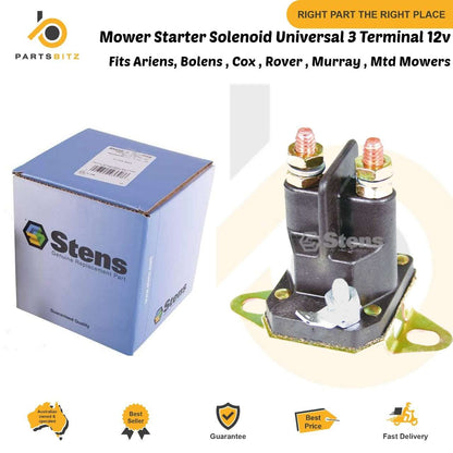 2 X Mower Starter Solenoid Universal 3 Terminal 12v Murray 7701100MA - parts bitz - #shop_name# -STENS