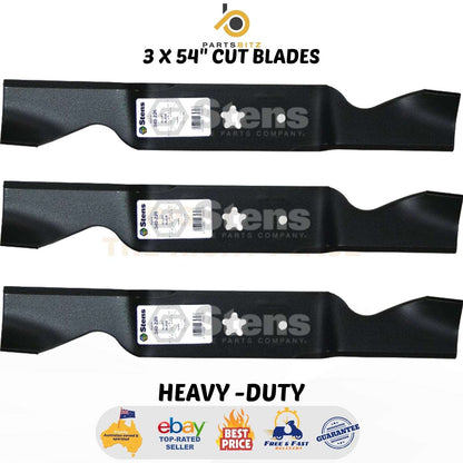 3 X 54" Blades for Husqvarna Ride on Mowers 532 18 72 56 - Parts bitz