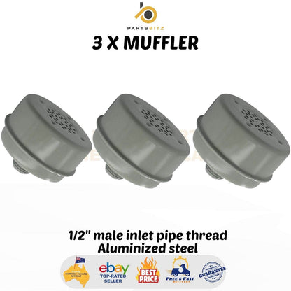 3 X Muffler Suits Briggs & Stratton 3 to 4 Hp , Rover , Masport , Victa 391435 - Parts bitz