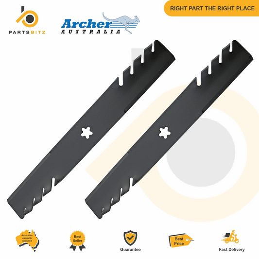 38" Toothed Blades Fit  Husqvarna , Dixon , Mcculloch, Poulan Pro Yard Pro Mower - Parts bitz