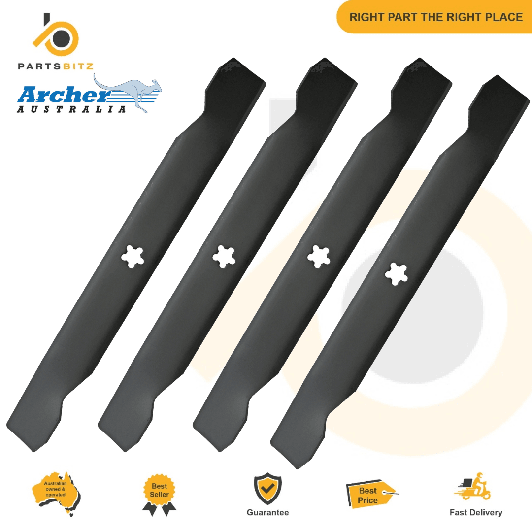 4 X 38 inch Blades for Husqvarna Mcculloch Flymo Ride on Mowers 532 12 78 42 - Parts bitz