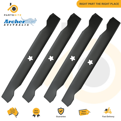 4 X 38 inch Blades for Husqvarna Mcculloch Flymo Ride on Mowers 532 12 78 42 - Parts bitz