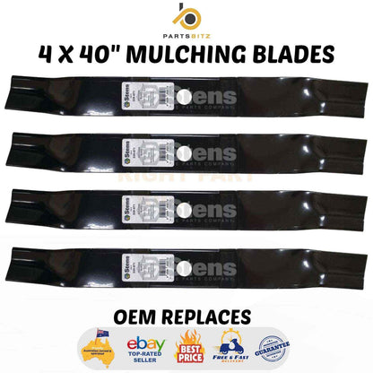 4 X 40" Mulching Blades for Rover Murray Viking Mower 095103E701 , 095103E701MA - Parts bitz
