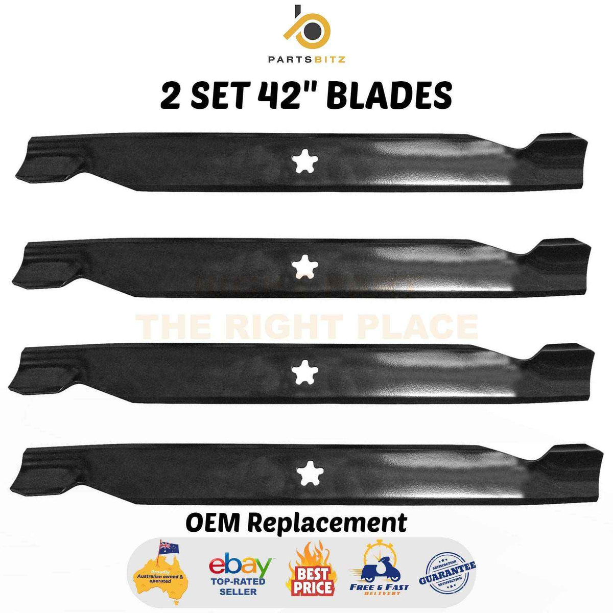 4 X 42" Blades for Husqvarna Craftsman Ride on Mowers Lt125 Lt140 Lth1842 - Parts bitz