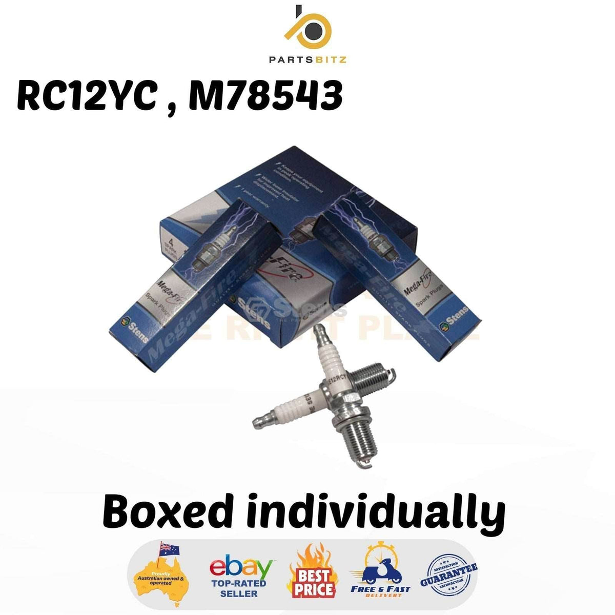 4 X Spark Plug Mega Fire RC12YC M78543 - Parts bitz