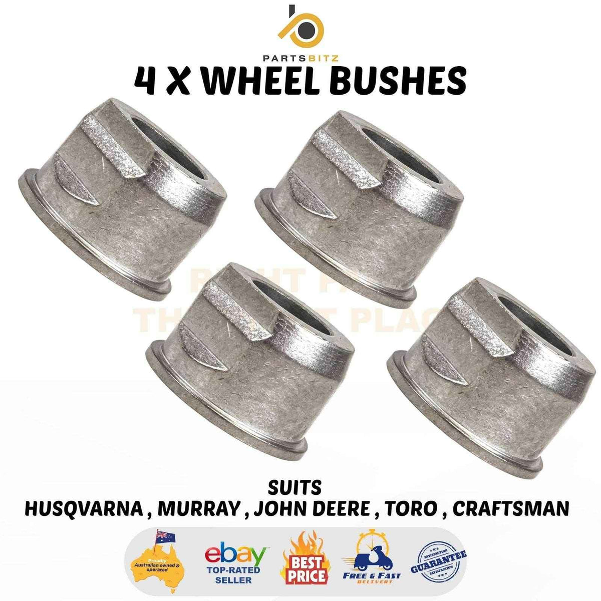 4 X Wheel Bushes for Husqvarna Ride on Mowers 532009040 532124959 124959 9040H - Parts bitz