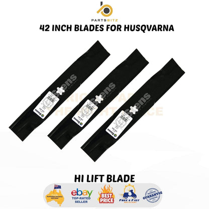 42 Inch Blades for Husqvarna Ride on Mower YTH2242TD , EZ4217 , EZ4220 , FEZ4216 - Parts bitz
