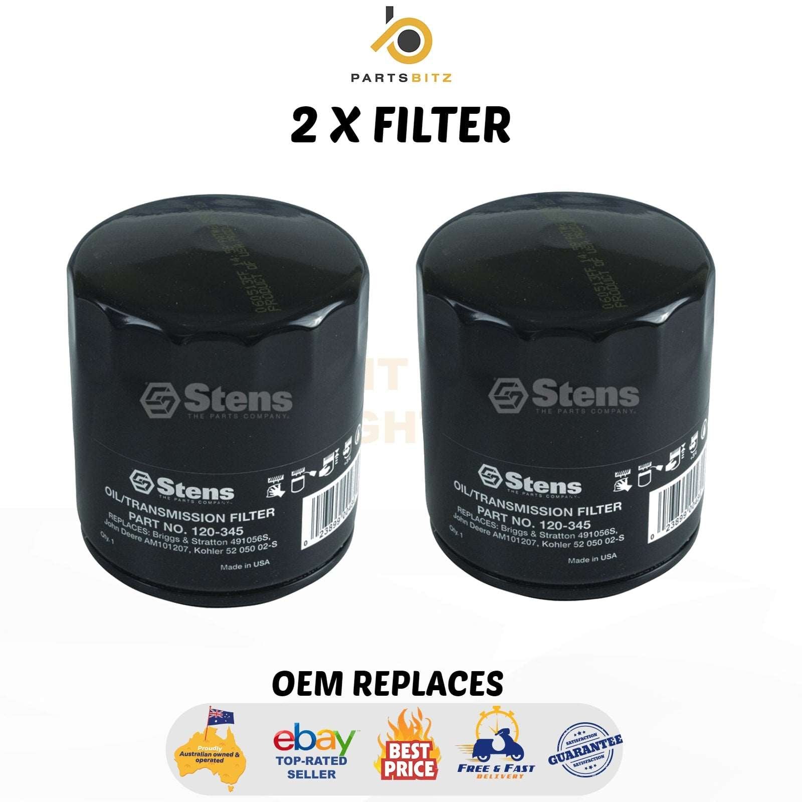 2 X Oil Filter for Kohler Mower Ride on 5205002 , 52 050 02-S , 25 050 34-S