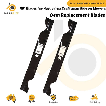 46" Blades for Husqvarna Craftsman Ride on Mowers 532 40 53 80 405380 594892801 - Parts bitz
