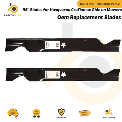 46" Blades for Husqvarna Craftsman Ride on Mowers 532 40 53 80 405380 594892801 - Parts bitz