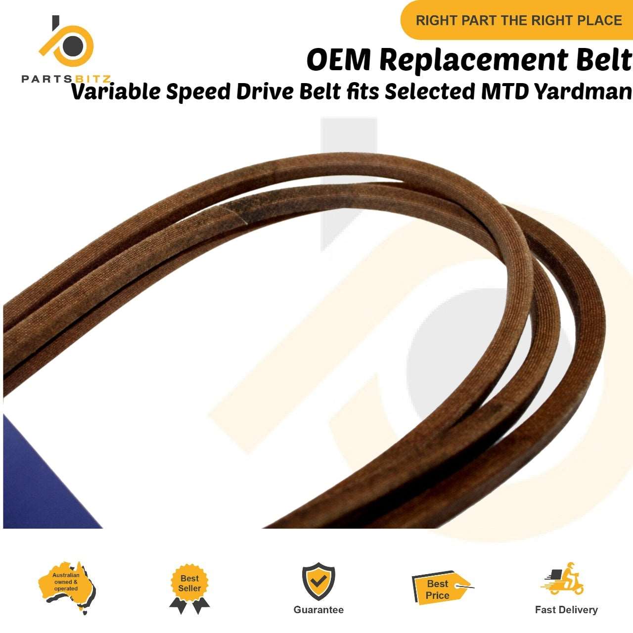 Variable Speed Drive Belt fits Selected MTD Yardman Mowers 754-0370 , 954-0370
