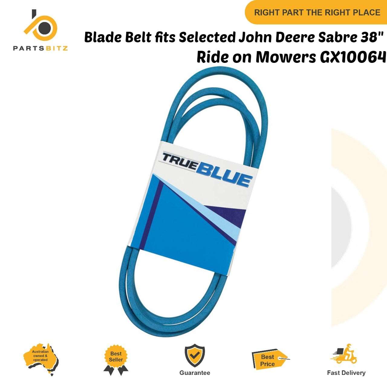 Blade Belt fits Selected John Deere Sabre 38" Ride on Mowers GX10064