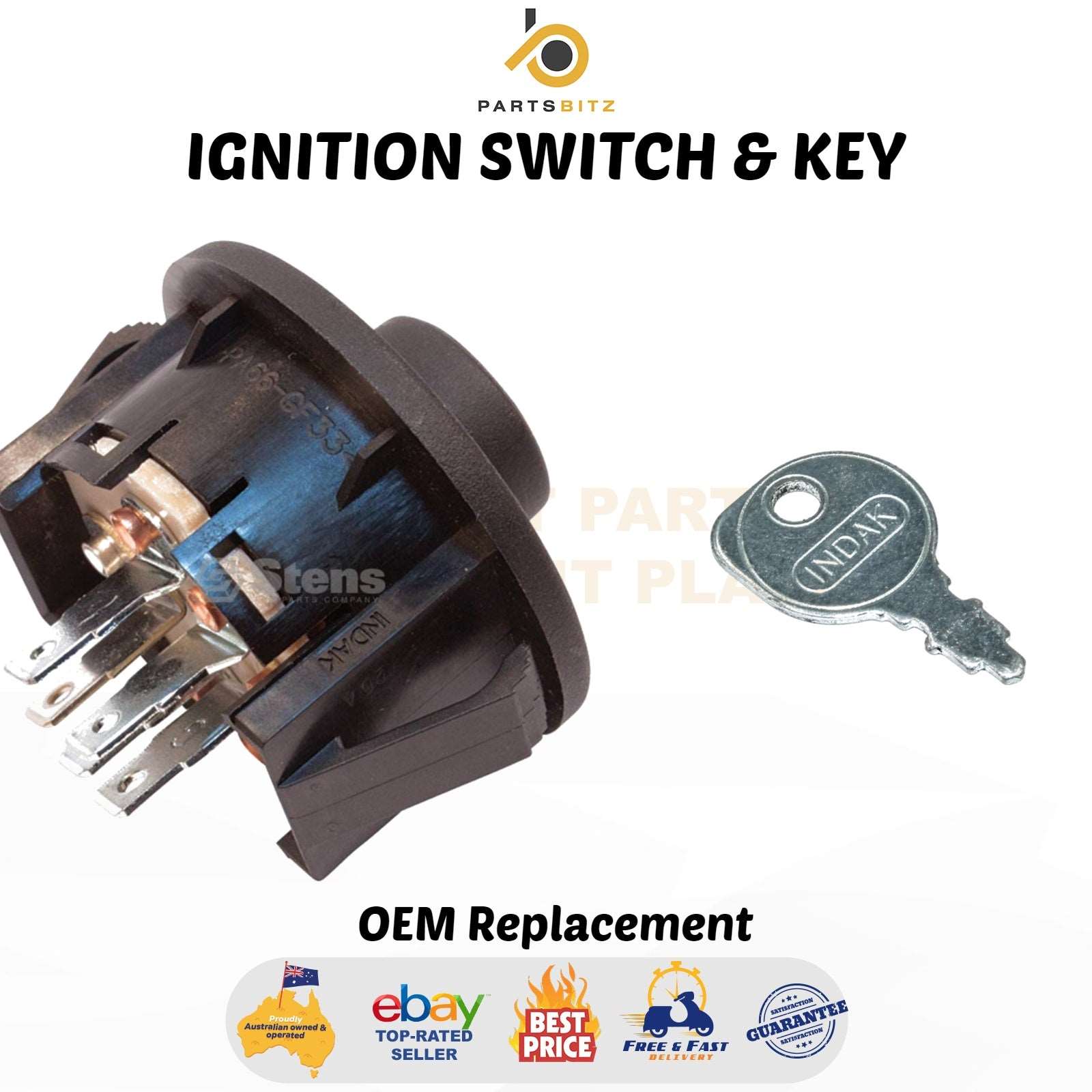 USA Made Ignition Switch & Key Suits Selected Toro Exmark Mowers 117-2221