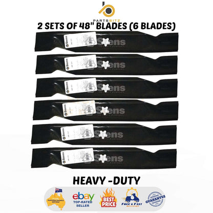 6 X Blades 48" for Selected Husqvarna , Craftsman Mowers 532 18 00 54 - Parts bitz