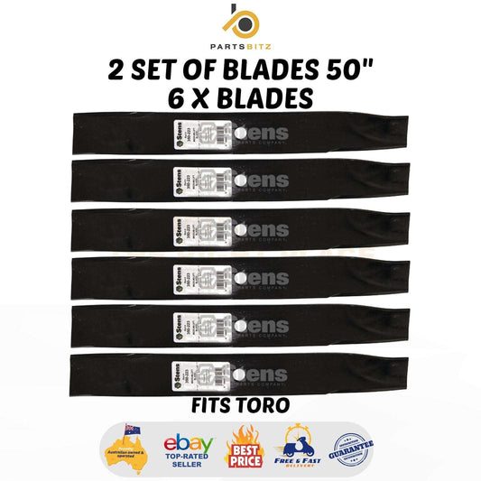 6 X Blades 50" Inch Fits Toro Z5000, Z5020 Z5030 Z5035 Z5040, Z5060 110-6837-03 - Parts bitz