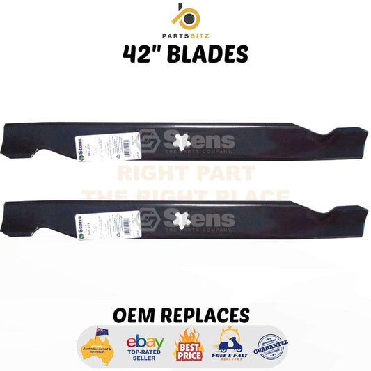 2 x 42" Hi Lift Blades for Husqvarna , Craftsman Mowers LT125 LT140 LTH1842