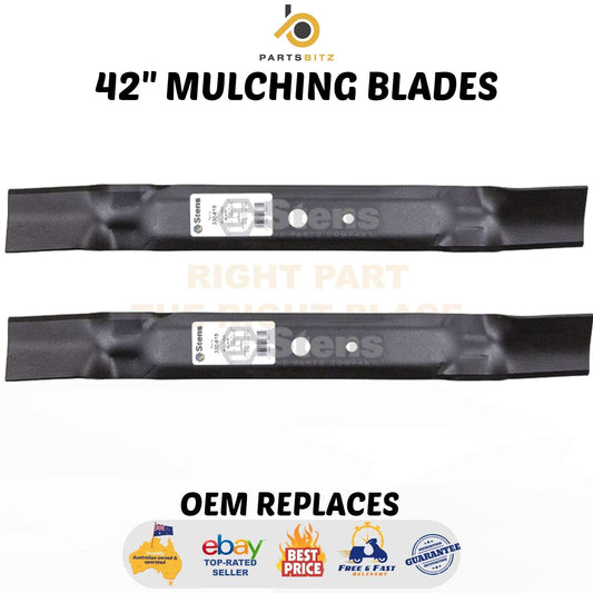 2 X 42" Mulching Blades for John Deere Sabre Mowers L108 L100 L110 L111 L118 L120