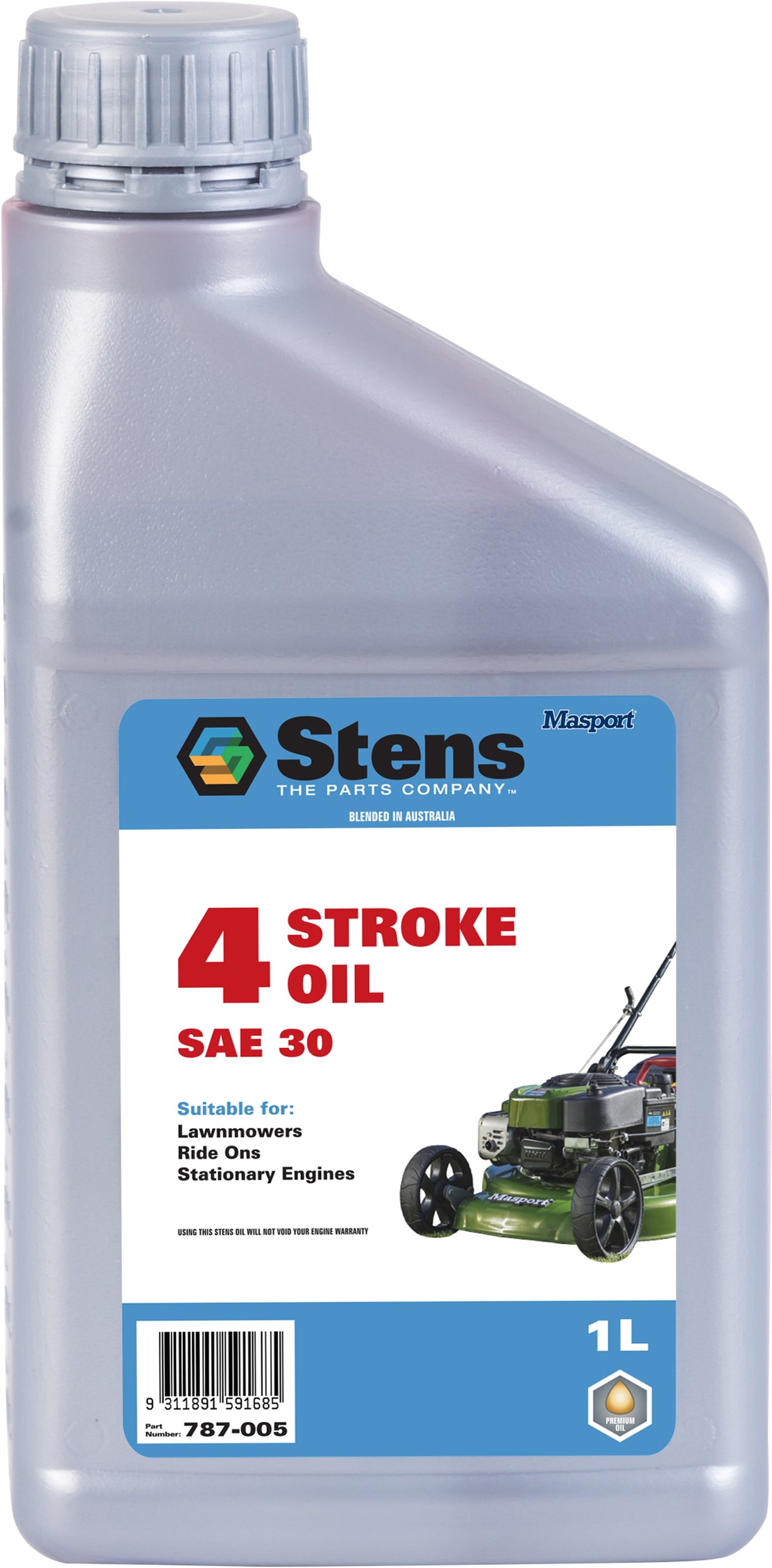 Stens Lawn Mower SAE30 Premium Oil 1 Litre 4 Stroke Engine Red Color