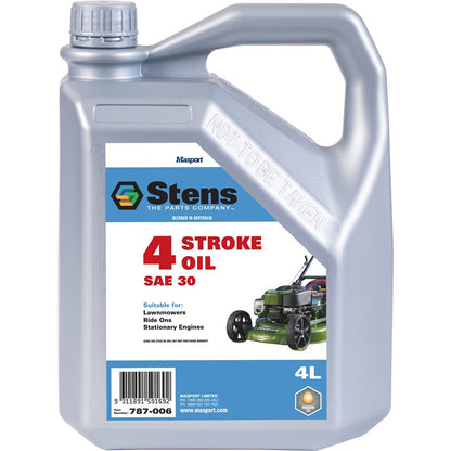 Stens Lawn Mower SAE30 Premium Oil 4 Litre 4 Stroke Engine Red Color