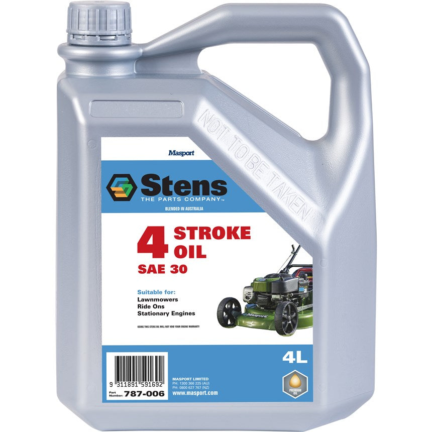 Stens Lawn Mower SAE30 Premium Oil 4 Litre 4 Stroke Engine Red Color