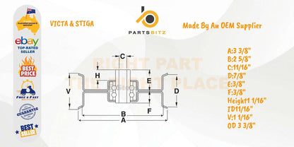 Flat Idler Pulley Suits Selected Victa & Stiga Mowers 690407 690409MA