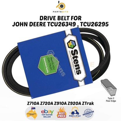 Drive Belt for John Deere TCU26349 Z710A Z720A Z910A Z920A  Ztrak - parts bitz - #shop_name# -STENS