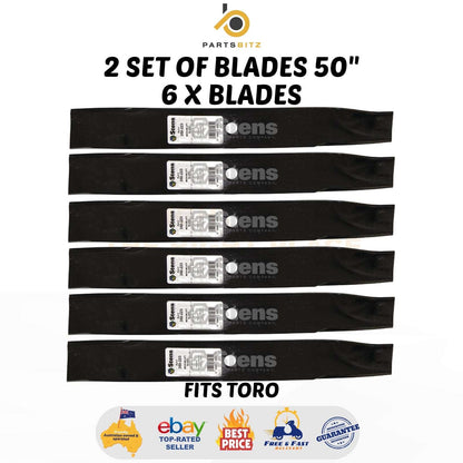 6 X Blades 50" Inch Fits Toro Z5000, Z5020 Z5030 Z5035 Z5040, Z5060 110-6837-03