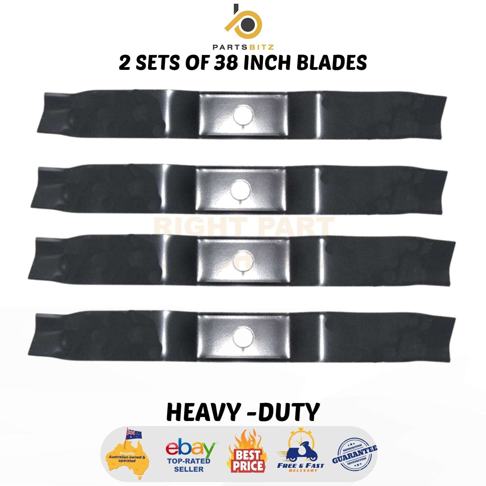 4 X 38 Inch Blades for Rover Viking & Murray Ride on Mower 95104E701 , 92543E701