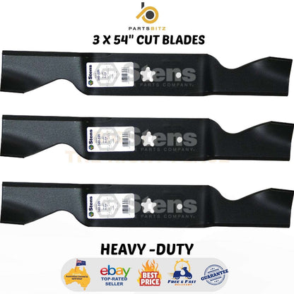 3 X 54" Blades for Husqvarna Ride on Mowers 532 18 72 56