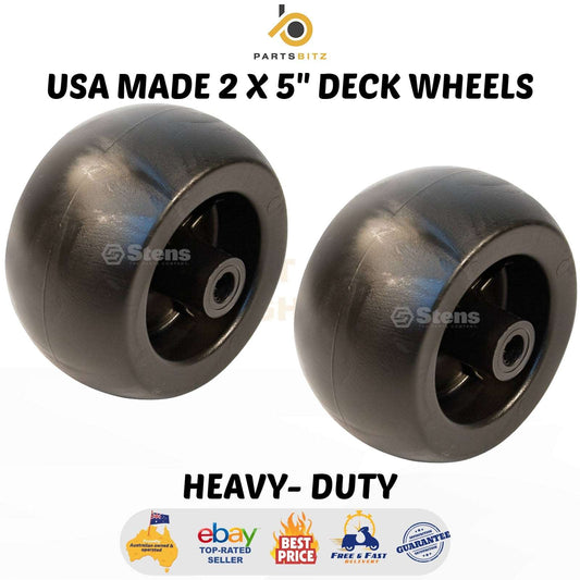 USA Made 2 X 5" Deck Wheels for Husqvarna Murray Toro Hustler Mowers