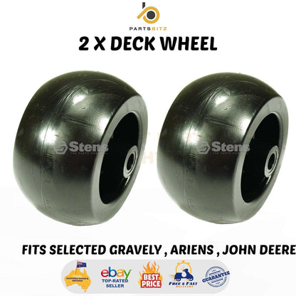 2 X Deck Wheels Fits Selected Gravely , Ariens , John Deere Ride on Mowers TCU187
