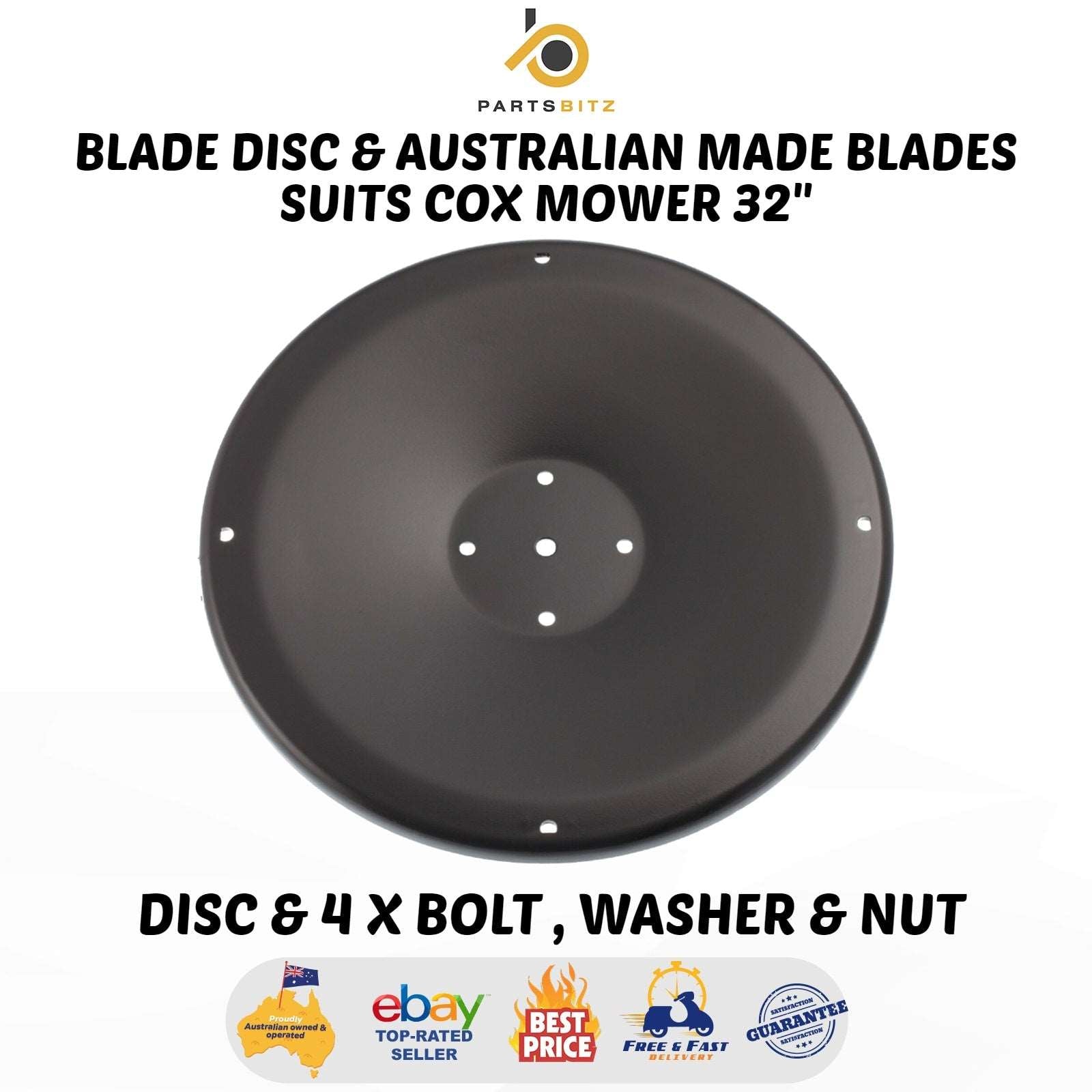 Blade Disc & AUS Made Blades For Cox Lawnboss Orion Xl Nova Mower 32" Inch AM76H7 SKIT55