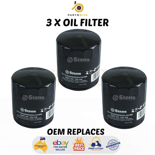 USA Made 3 X Oil Filter for Kohler Mower Rideon 5205002 52 050 02-S 25 050 34-S