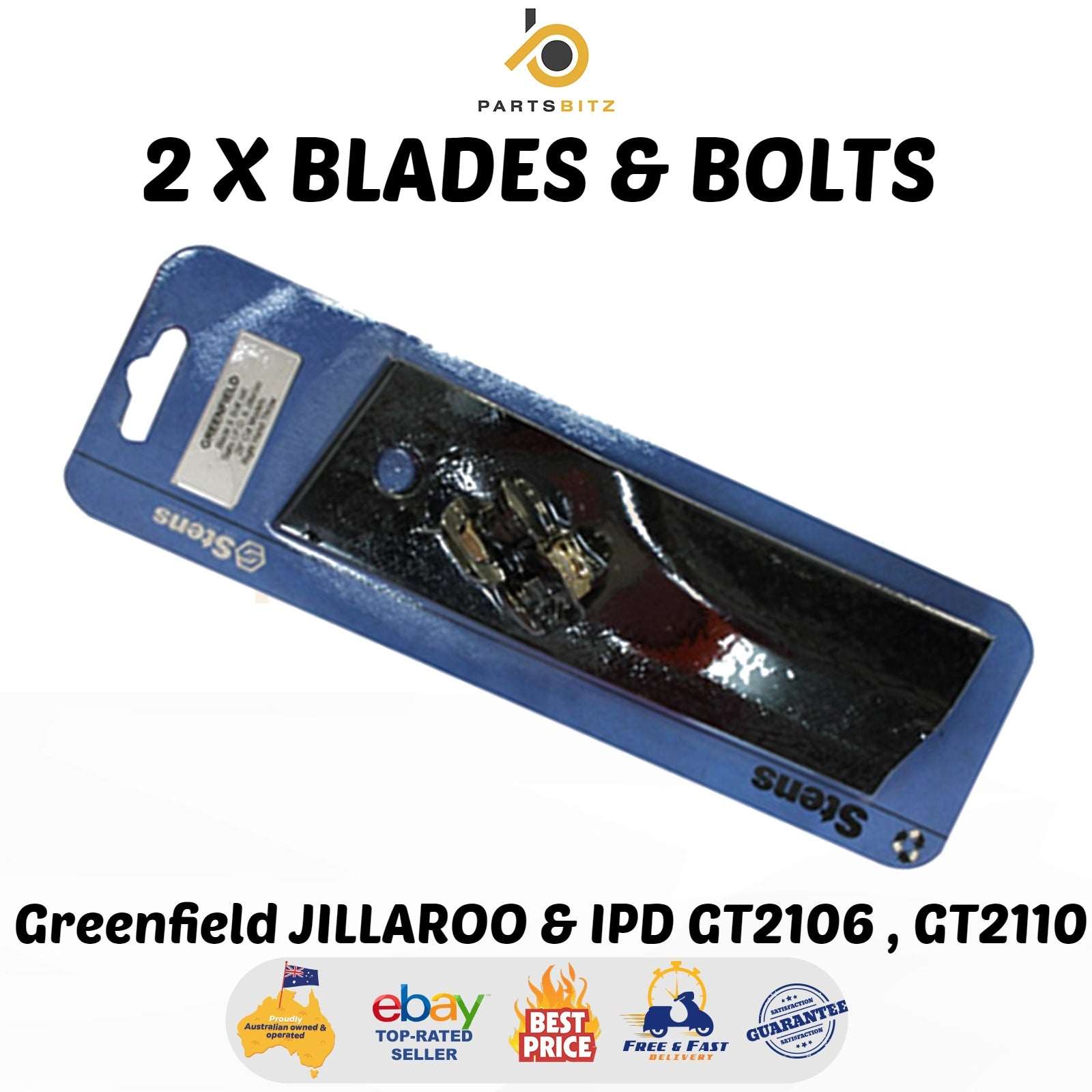 AUS MADE Blade Kit Fits Greenfield 28 & 30 Inch Jillaroo & Ipd Mowers Gt2106 , Gt2110