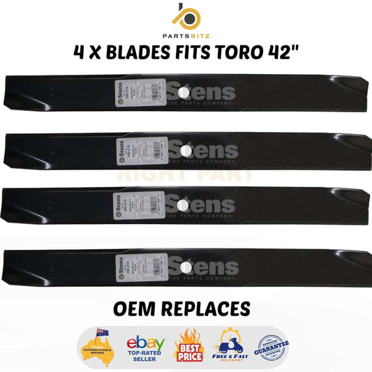 4 X Blades Fit Toro 42" Inch Ride on Mowers 106-2247 106-2247-03
