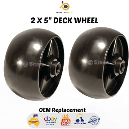 2 X 5" Deck Wheels Fit Selected Cub Cadet , Mtd , Rover , Mowers 734-04155