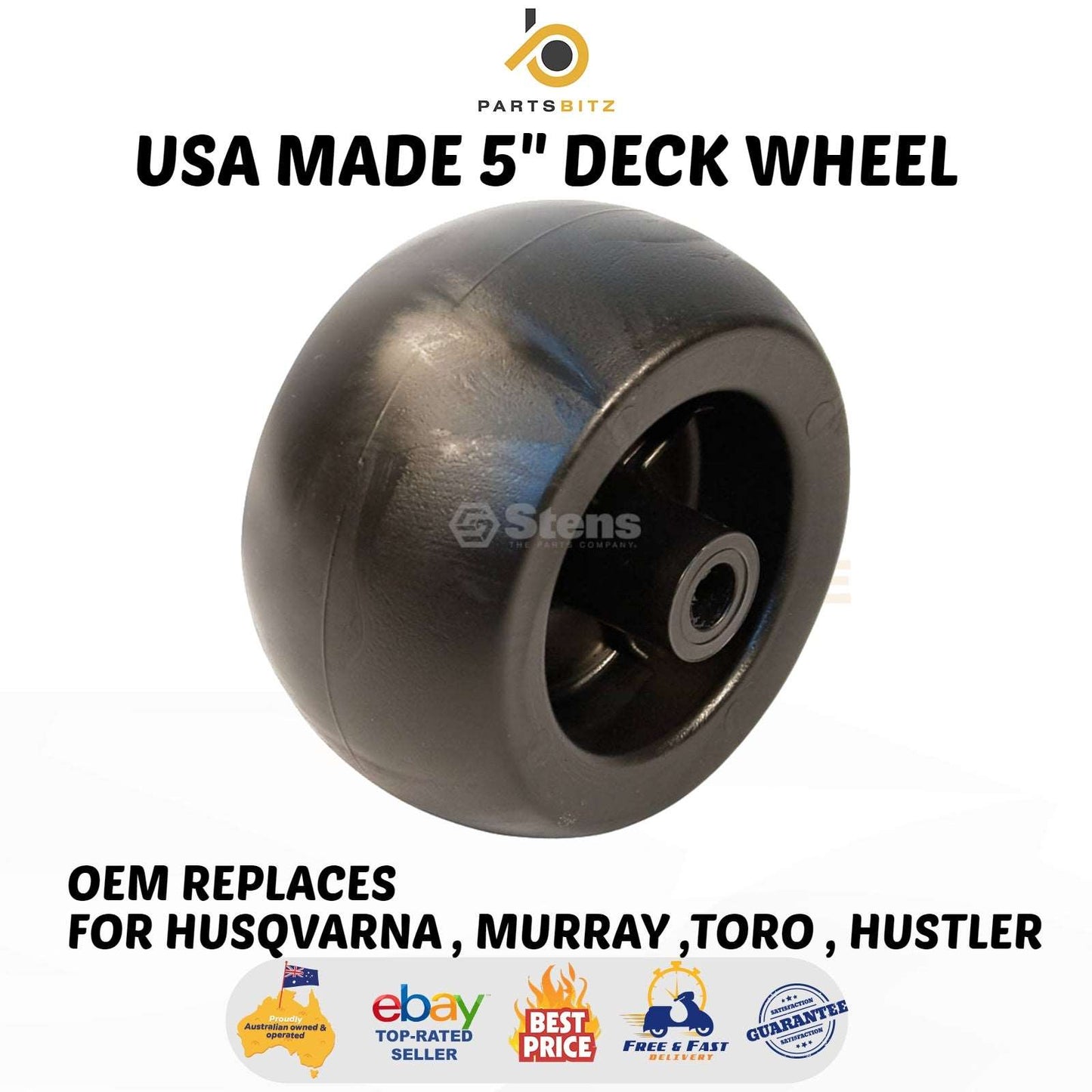 USA Made 5" Deck Wheel for Husqvarna Murray Toro Hustler Mowers