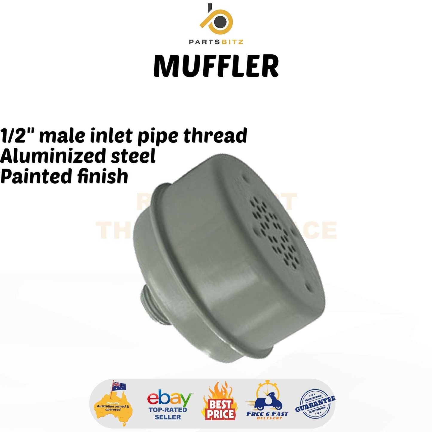 Muffler Fits Briggs and Stratton 3 to 4 Hp Motors 394569S 391435 394569