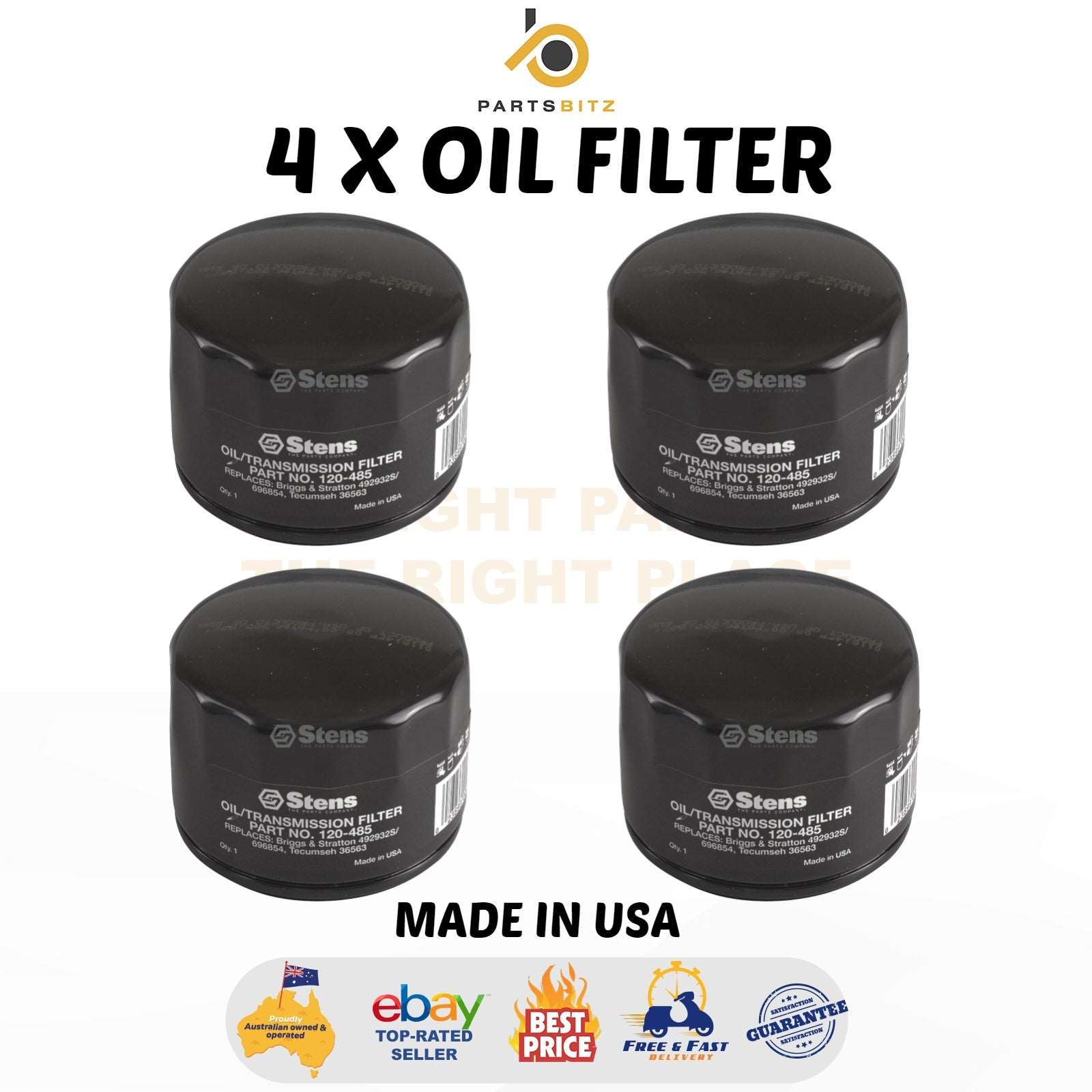 USA Made 4 X Oil Filters Fits Briggs & Stratton 492932S 492058 492932