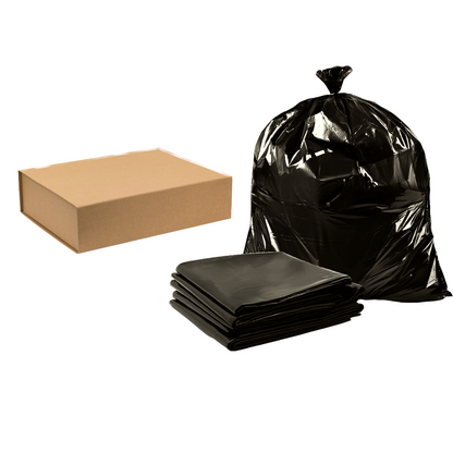 Heavy Duty Commercial Cleaning 82L Black Bin Liners 250pcs - parts bitz - #shop_name# -Shine