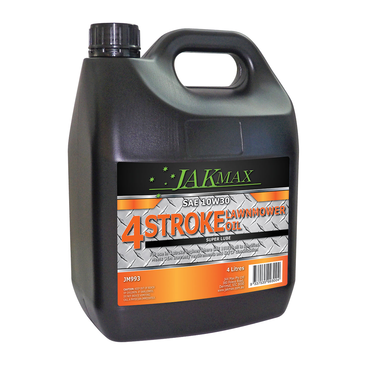 Jak Max Lawn Mower SAE 10w30 Engine Oil 4 Litre 4 Stroke Engine