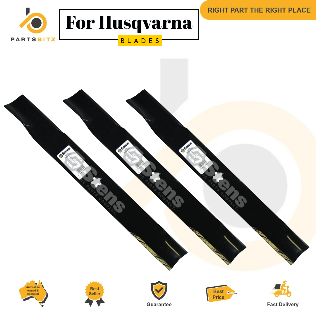 3 X Blades for Husqvarna Front Engine Models Ride on Mower fits 50" 532 13 73 80