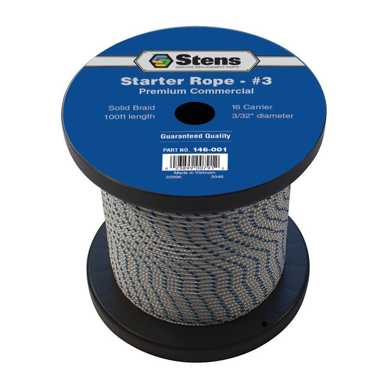 Premium Commercial Grade Stens Starter Rope 100Ft Roll 2.5mm Cord Small Trimmers - parts bitz - #shop_name# -Stens