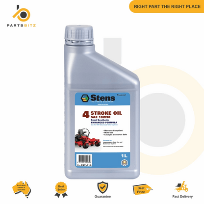 Stens Lawn Mower SAE 10w30 Oil 1 Litre 4 Stroke Engine for Heavy Duty Use - parts bitz - #shop_name# -Stens