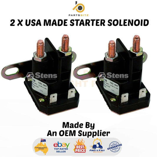 USA Made 2 X Starter Solenoid Suits  John Deere Mowers AM138068 - parts bitz - #shop_name# -Stens