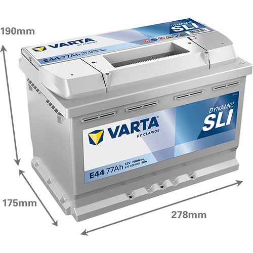 Varta E44 Silver DYNAMIC SLI Car Battery (DIN66H)