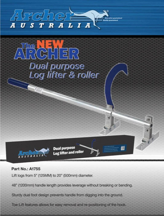 Archer Australia Log Lifter & Roller Archer Premium Quality Dual Purpose - Parts bitz