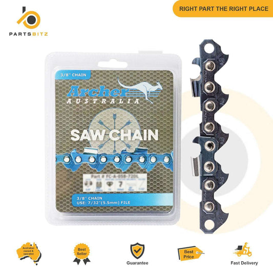 Archer Chainsaw Chain 72DL 3/8 .058 Semi Chisel fit 20" Bar Husqvarna 357XP 455R - Parts bitz