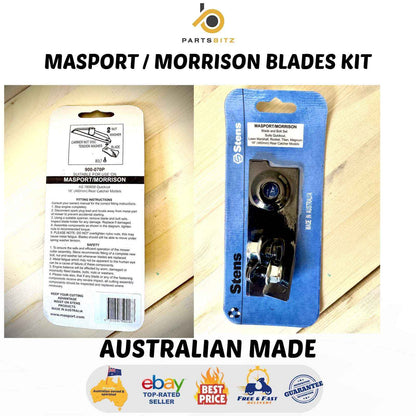 AUS Made 8 x Blades , Bolt Kit 18" Fits Masport & Morrison Mowers 780658 529594 - Parts bitz